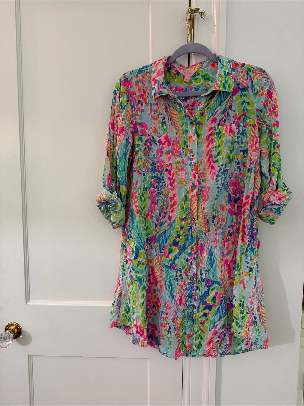Lilly Pulitzer Neon Floral Cover Up